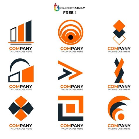 Set Of Company Logo Design Ideas Background Graphics Creative Market ...