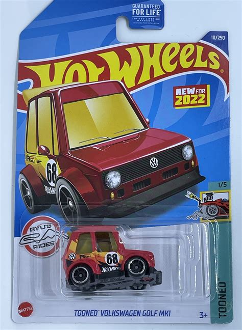 Buy Hot Wheels 2022 - Tooned Volkswagen Golf MK1 - RED - Tooned 1/5 ...