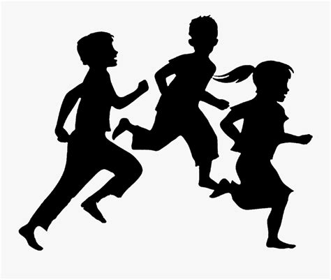 Children Playing Football Silhouette - Silhouettes of children playing ...