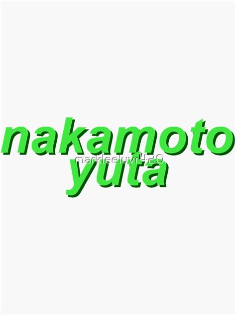 "yuta sticker" Sticker for Sale by markleeluvr420 | Redbubble