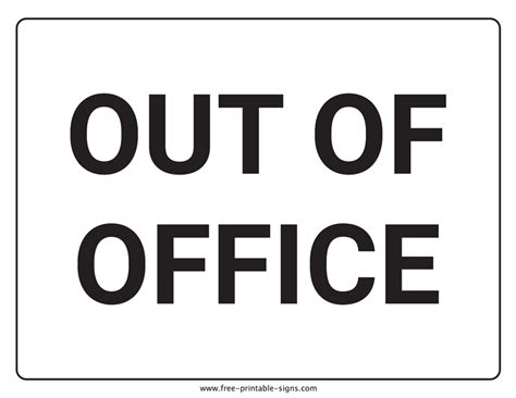 Printable Out Of Office Sign – Free Printable Signs