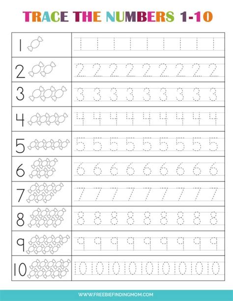 Writing Numbers 1 10 Worksheets - Worksheets For Kindergarten