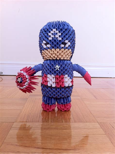 3D Origami Captain America - Origami Fan Art (37916539) - Fanpop