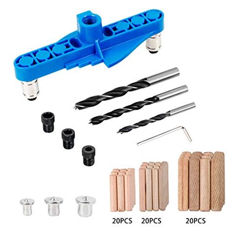 74 pcs handheld dowel jig kit 2 in 1 Center Scriber Line doweling hole ...