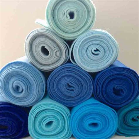 Blue Felt Fabric - Needle Felt Texture Supplies