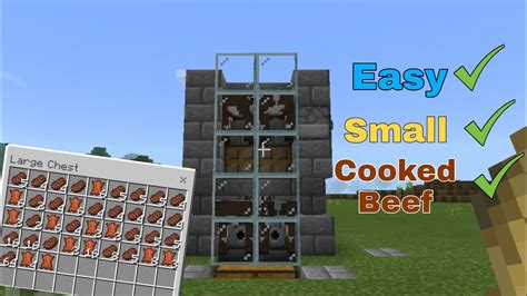 how to make a cow farm which gives cooked beef | minecraft |Aimboter ...