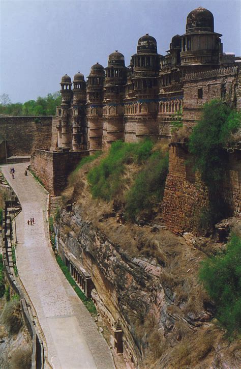 The Man Singh Palace perches on top of Gwalior's rock fortress - A ...