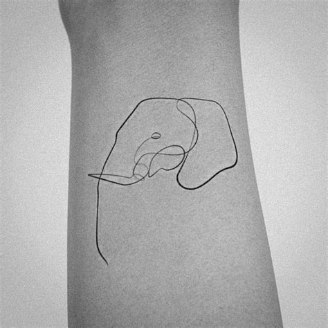 Discover 74+ elephant outline tattoo latest - thtantai2