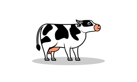 ilustración de vector de estilo de dibujos animados de vaca lechera ...