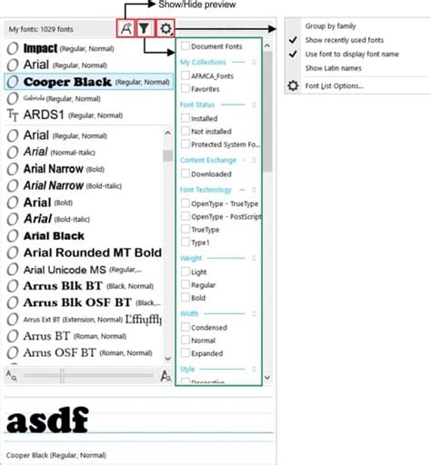 CorelDRAW Fonts