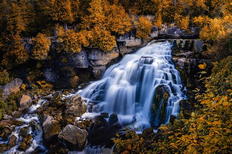 Wallpaper : Canada, nature, fall, waterfall, stones, trees, rocks ...