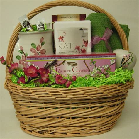 A great fundraiser gift basket with cherry blossom soap, handwarmer ...