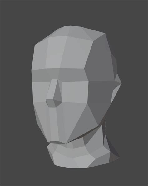 STL file Low Poly Head・3D print model to download・Cults