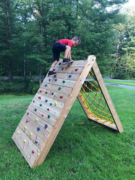 Children's Climbing Wall | Diy playground, Backyard play, Kids yard