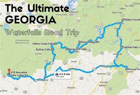 North Georgia Waterfalls Map - Map Of Farmland Cave