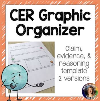 CER- Claim Evidence Reasoning Graphic Organizer by Science Lessons That ...