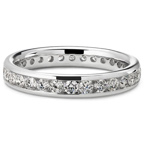 Channel Set Round Diamond Eternity Ring in Platinum (1 ct. tw.) | Blue Nile