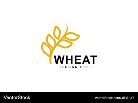 Wheat logo template design icon Royalty Free Vector Image