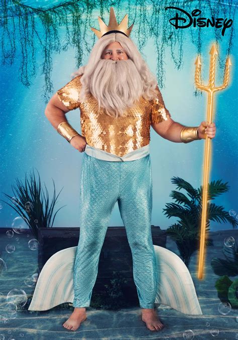 Men's Plus Size Disney King Triton Costume