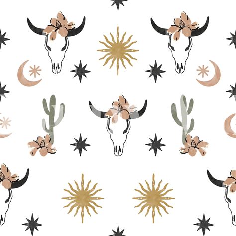 Western Desert Boho Pattern Wallpaper - Buy Online at Happywall