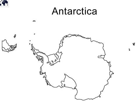 Map of Antarctica Printable - Blank World Map