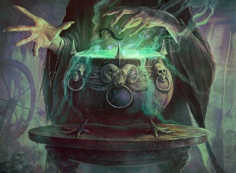 Witch Magic, Witch Art, Mago Merlin, Witchs Cauldron, Mtg Art ...