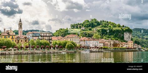 Waterfront of Arona at Lago Maggiore, Lombardy, Italy Stock Photo - Alamy