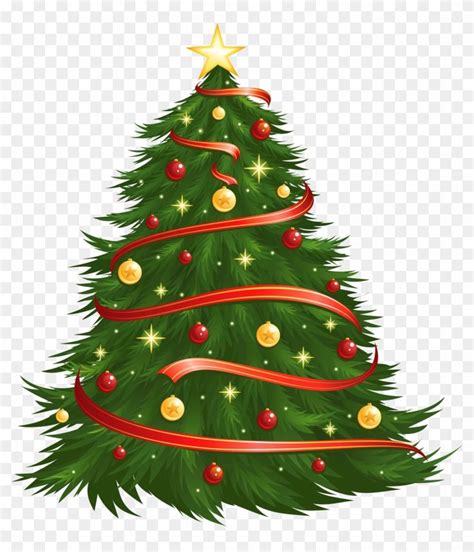 Large Size Transparent Decorated Christmas Tree Png - Christmas Tree ...