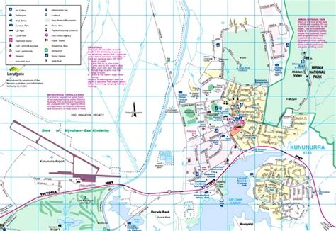 Map Of Kununurra: Printable Kununurra Map, Kimberley, WA