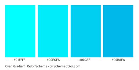 Cyan Gradient Color Scheme » Aqua » SchemeColor.com