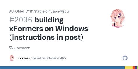 building xFormers on Windows (instructions in post) · Issue #2096 ...