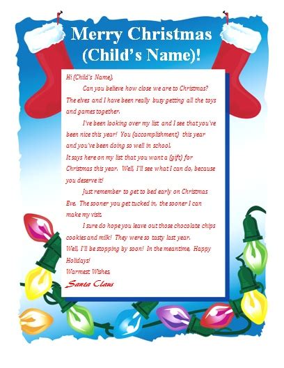 Microsoft Word Christmas Letter Template Collection