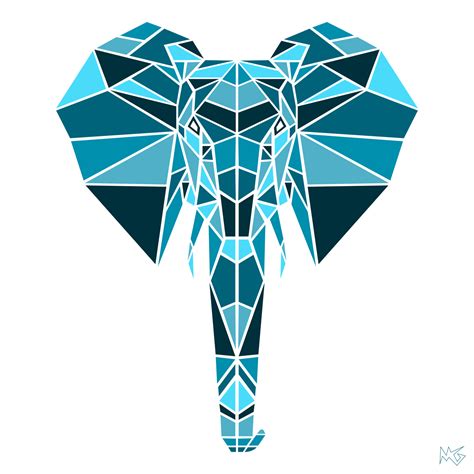 Geometric Animals on Behance | art | Geometric elephant tattoo ...