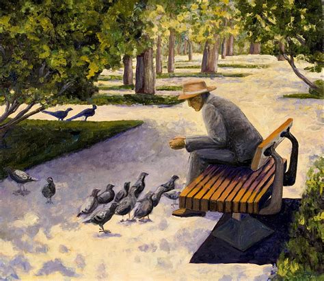 Park Bench Painting by Sandra Bryant