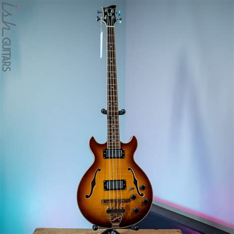 Jay Turser Semi-Hollow Bass Sunburst – Ish Guitars