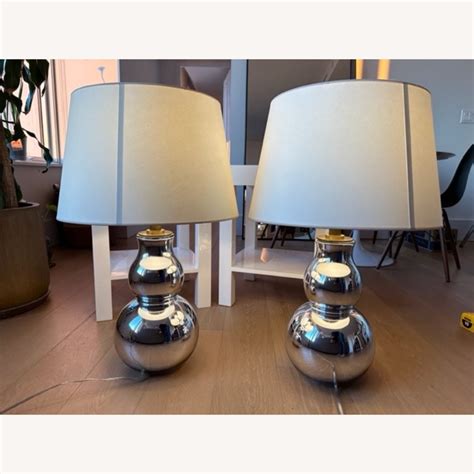 Set of Mercury Glass Table Lamps - AptDeco