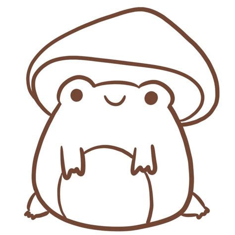 How to Draw a Mushroom Frog (Easy Beginner Guide) Small Easy Drawings ...