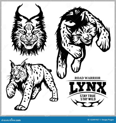 Lynx Wildcat Logo Mascot Illustration Stock Vector - Illustration of ...