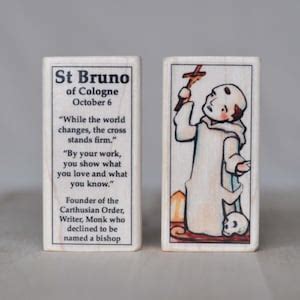 St Bruno Patron Saint Block With Gift Bag // Founder of the Carthusian ...