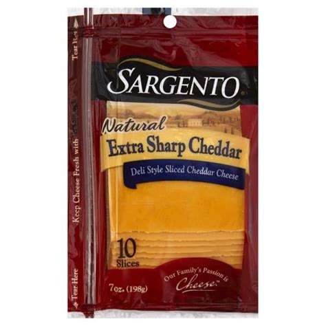 Sargento Cheese Slices, Deli Style, Extra Sharp Cheddar | Deli style ...