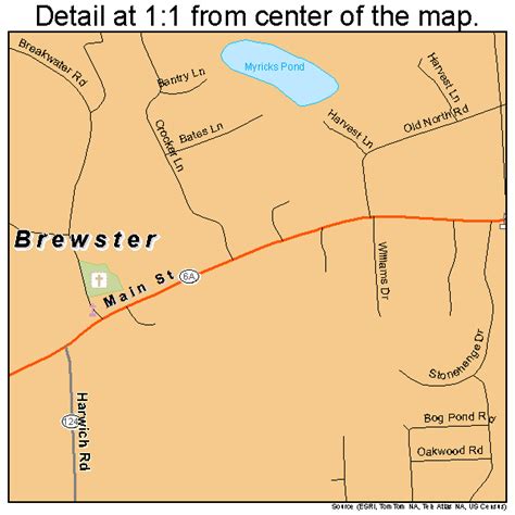 Brewster Massachusetts Street Map 2507945