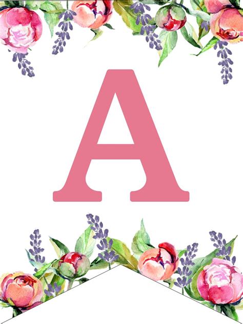 Single Printable Letters With Design