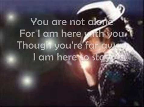 Michael Jackson You Are Not Alone Lyrics