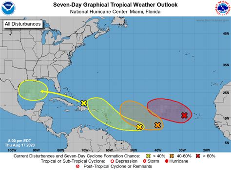 National Hurricane Center now monitoring 4th area, one of which has 70% ...