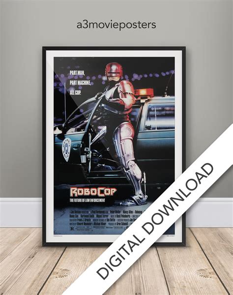 Robocop Movie Poster 1987 Digital Download, A3 Tabloid, Printable Wall ...