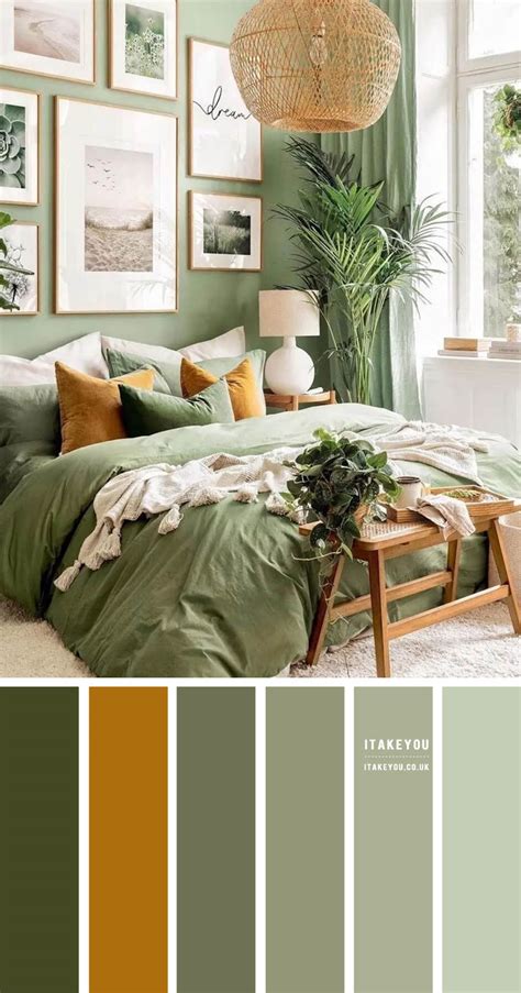 Shades of Green Colour Palette for Bedroom I Take You | Wedding ...