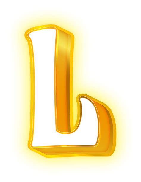 Gold Neon Letters L Logo 33554092 PNG