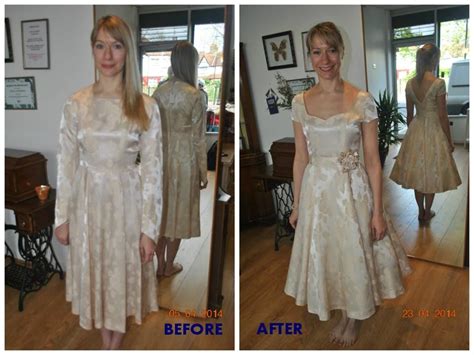 Neckline Wedding Dress Alterations Before And After | Wedding Dress Guest