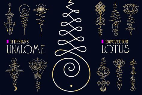 Unalome & lotus Sacred symbols | Behance