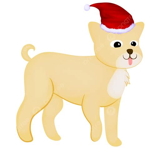 Christmas Dog Clipart, Cartoon Christmas Dog Clipart Transparent ...